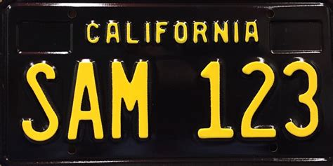 New California License Plate