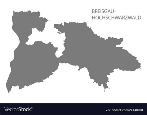 Breisgau-Hochschwarzwald county, map of Baden Wurttemberg. vector image. County Map, Web Design ...