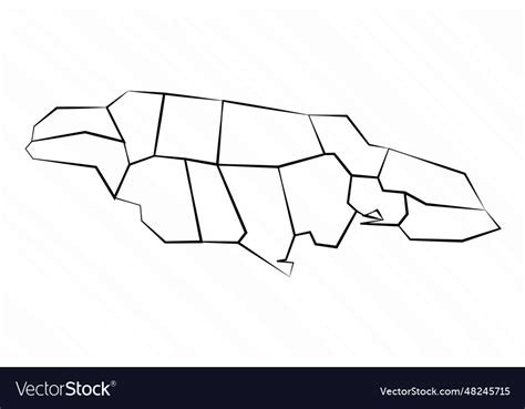 Hand drawn jamaica map Royalty Free Vector Image