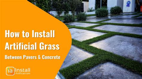 How to Install Artificial Grass Strips Between Pavers