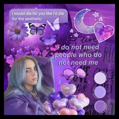 Billie Eilish Purple Aesthetic