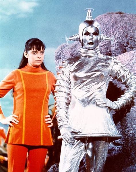 "Lost in Space" (1965-68) Angela Cartwright as Penny Robinson with Verda the android from season ...