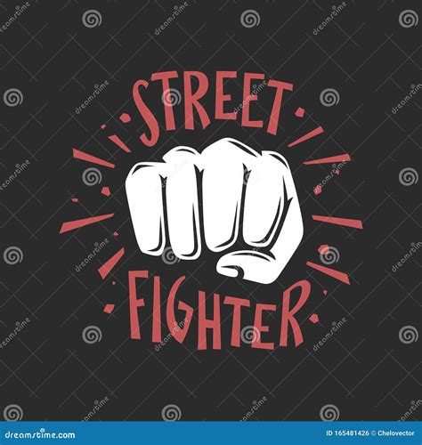 Street Fighter T-shirt Design. Vector Illustration. Stock Vector ...