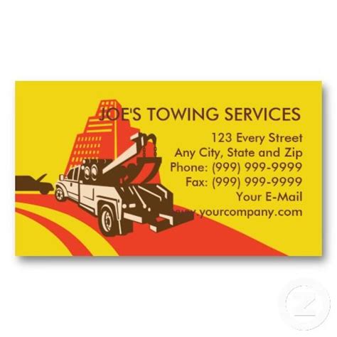 Pin on Tow Truck Business Cards