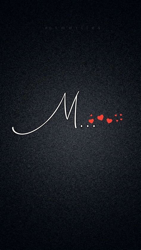 Download Letter M Alphabet With Hearts Wallpaper | Wallpapers.com