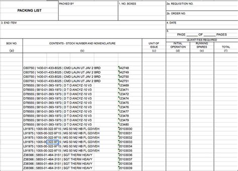 Download Fillable Dd Form 1750 Packing List | Porn Sex Picture