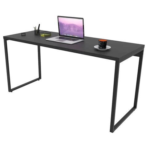 Mesa Para Escritório Home Office Estilo Industrial Form 150 cm Preto Onix - Lyam Decor - Mesas ...