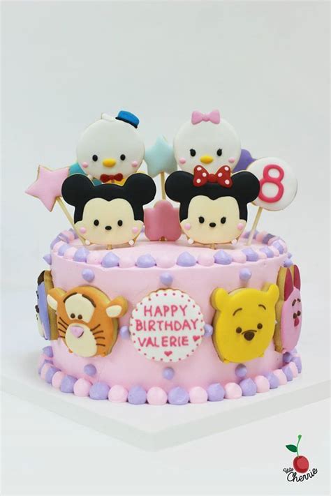 Disney Party Ideas: Tsum Tsum Party Cake and Cookies | Tsum tsum birthday cake, Tsum tsum cake ...