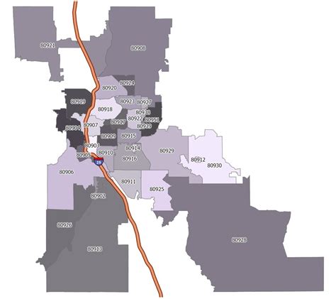 Colorado Springs Zip Code Map - GIS Geography