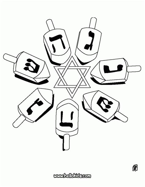 HANUKKAH Coloring Pages - Hanukkah Dreidel - Coloring Home