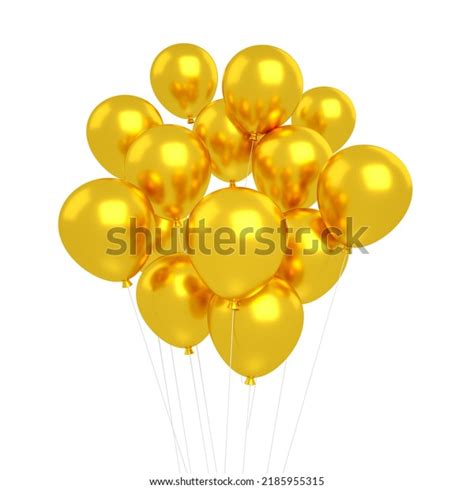 Golden Balloons Isolated Transparent Happy Birthday Stock Illustration 2185955315 | Shutterstock