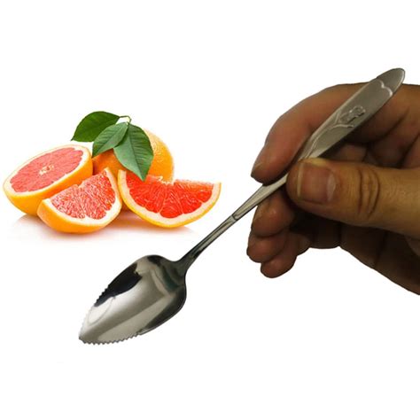 Grapefruit Spoon Stainless Steel 17cm Long Handle Grapefruit Spoons Fruit Spoon Fork-in ...