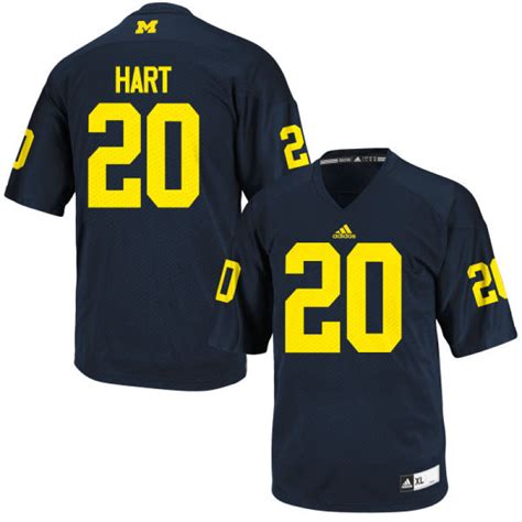 Youth Adidas Mike Hart Michigan Wolverines #20 Replica Navy Blue Jersey