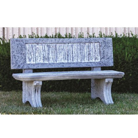 Grand Birch Garden Bench Cast Stone | Statue.com