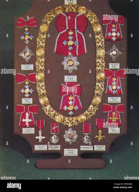 'Insignia of the Order of the British Empire', 1953. Artist: Unknown ...