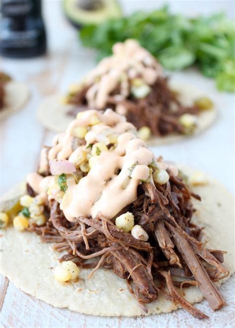 Smoked Chipotle Brisket Tacos - Slow Cooker Recipe | WhitneyBond.com