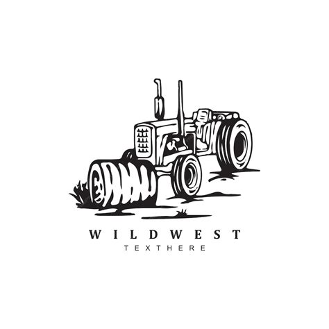 Premium Vector | Vintage retro tractor farm logo design vector design ...