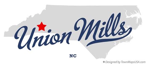 Map of Union Mills, NC, North Carolina