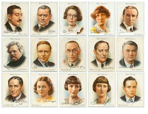 Printable Vintage Famous British Authors Tea Cards 3 Pages | Etsy