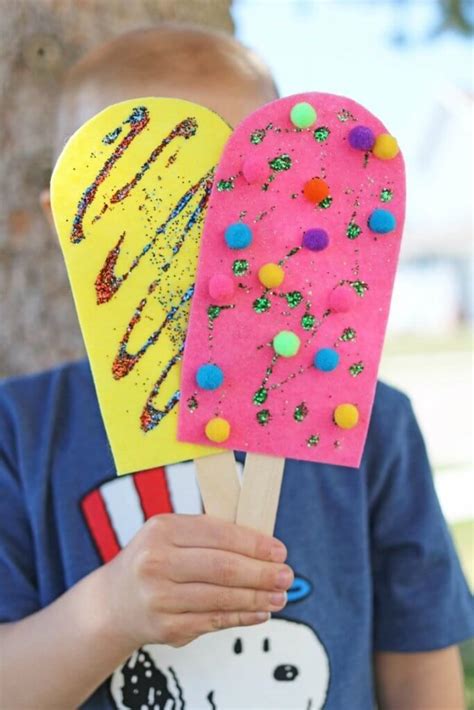 Easy Summer Kids Crafts That Anyone Can Make! - Happiness is Homemade | Popsicle crafts, Toddler ...