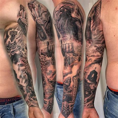 Viking Tattoo Sleeve on Pinterest | Tattoo Sleeve Designs Viking ... | Tatovering mænd ...