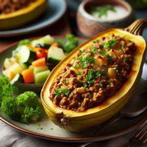 Stuffed Marrow Bake with mince - HealthySixty.com