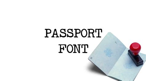 Passport Font Free Download