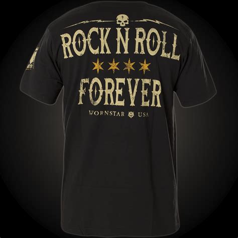 Wornstar T-Shirt Rock N Roll Forever in black.