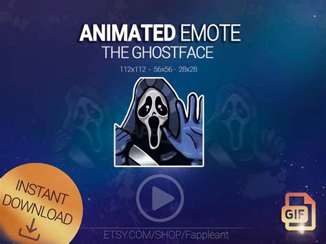 DBD ANIMATED Emote the Ghostface, Killer Gif 112x112, 56x56, 26x26 Dead ...