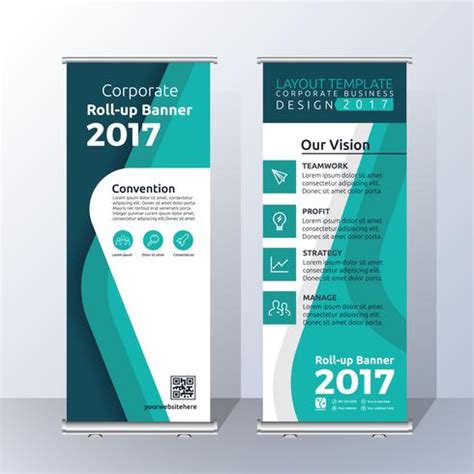 Vertical Roll Up Banner Template Design for Announce and Advertising ...