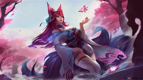 League of Legends [LOL] - Ruh Çiçeği 'Ahri' [Fantezi FA] 4K duvar kağıdı indir