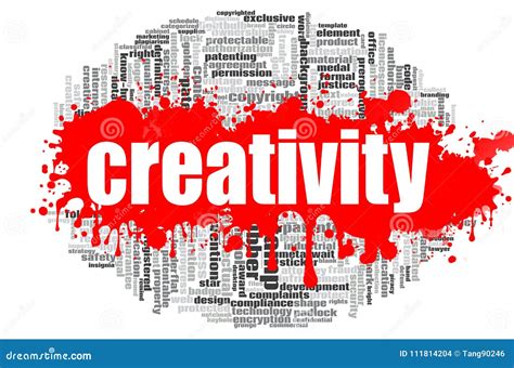 Creativity word cloud stock illustration. Illustration of innovation - 111814204