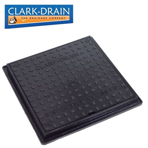 Clark Drain 35kN Plastic Manhole Cover and Frame 438 x 438 x 37mm | Drainage Superstore®