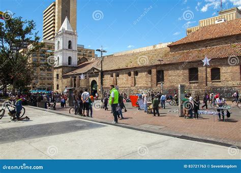 City streets of Bogota editorial stock photo. Image of jogging - 83721763