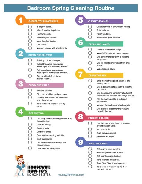 Bedroom Spring Cleaning Checklist - Housewife How-Tos