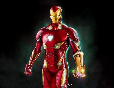 Iron Man Infinity Gauntlet Artwork, HD Superheroes, 4k Wallpapers ...