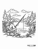5  Kids fishing Clipart And coloring Pages Plus Crafts Activities sketch template