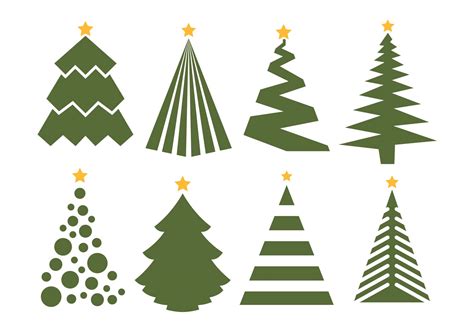 Christmas Tree Vector Set on white background 92928 Vector Art at Vecteezy