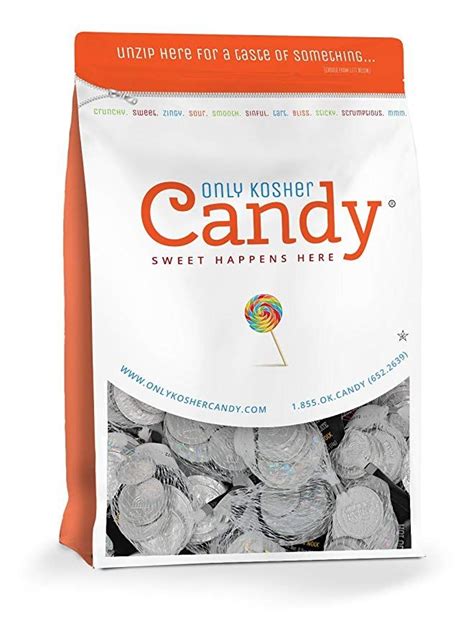 Bulk Kosher Nut Free Parve Holographic Gelt Chocolate Coins in Mesh Sacks - 70 ct. … | Chocolate ...