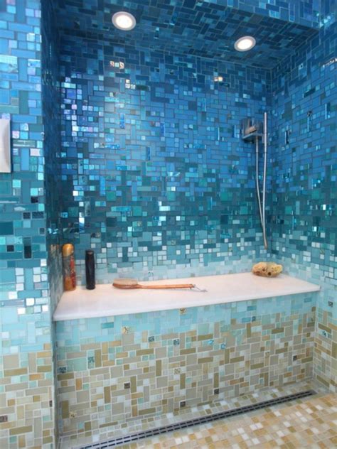 36 Stunning Mosaic Tiled Wall for Your Bathroom - Matchness.com