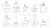 Coloring Page Potion Bottles Stock Illustrations – 22  sketch template
