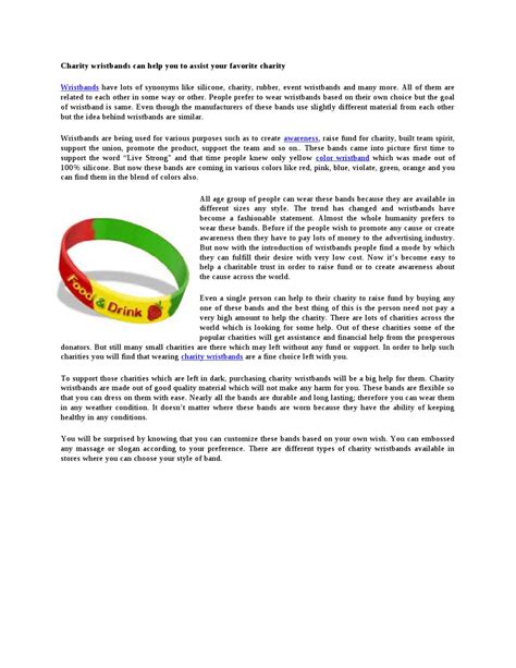 Charity wristbands by wristbandconnection - Issuu