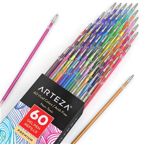 ARTEZA Gel Ink Pens, Refills, Set of 60 - Walmart.com - Walmart.com