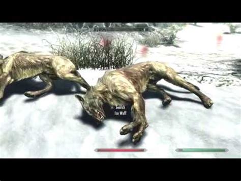 How to get Ice Wolf Pelt item - Skyrim - YouTube