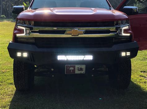 Barricade HD Front Bumper with LED Fog Lights, Spot Lights and 20-Inch ...