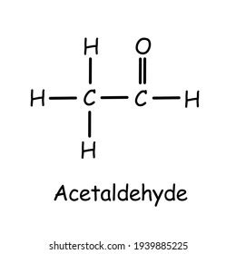 Organic Compound Acetaldehyde Structure Icon Logo Stock Illustration ...