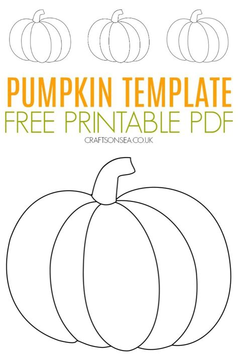 Pumpkin Craft Template (FREE Printable PDF) - Crafts on Sea | Pumpkin ...