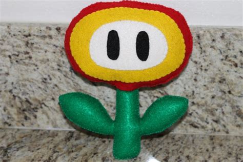 Super Mario Fire Flower Plush Eco Friendly Felt