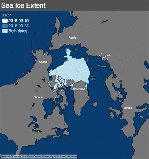 Lowest Arctic Sea Ice Minimum Extent for 2018 - Geography Realm