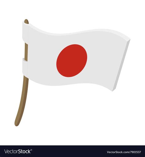 Japanese country flag icon cartoon style Vector Image